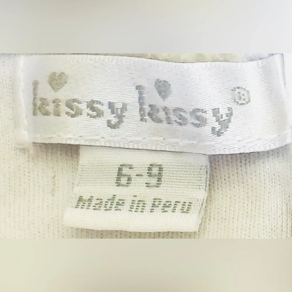 Kissy Kissy Baby Girls Short Sleeve Bunny Rabbit Print One Piece. 6-9 Months.